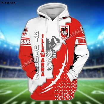 Australia Rugby Dragons Sport Толстовка с 3D принтом Мужская верхняя одежда для взрослых, рубашка, пуловер, толстовка, повседневная куртка