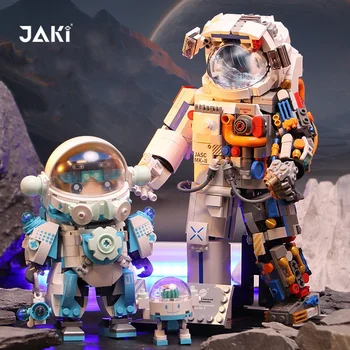 Moc Space Astronaut Bausteine Set Stadt kreative Mond Satelliten Raumfahrer Figuren Bau Ziegel DIY Spielzeug für Kinder Geschenk