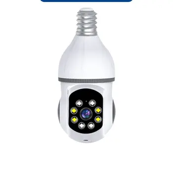 Домашний мониторинг Hd Outdoor E27 Smart Home Camera 2.4/5g Беспроводная домашняя камера Wifi Видеонаблюдение с двойным освещением 5g 360 градусов
