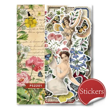 Набор для коллекции наклеек KLJUYP Flower Fairy Stickers Die Cuts для планировщика скрапбукинга/изготовления открыток /ведения журнала