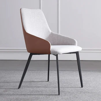 Обеденный стул домашний минималистичный скандинавский легкий роскошный кожаный стул современный минималистичный ресторанный гостиничный коммерческий обеденный стул со спинкой