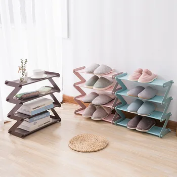 Простая комбинированная подставка для обуви Z-образной формы для дома в общежитии, 1 шт.
